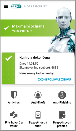 MENU => vlevo nahoře tři čárky